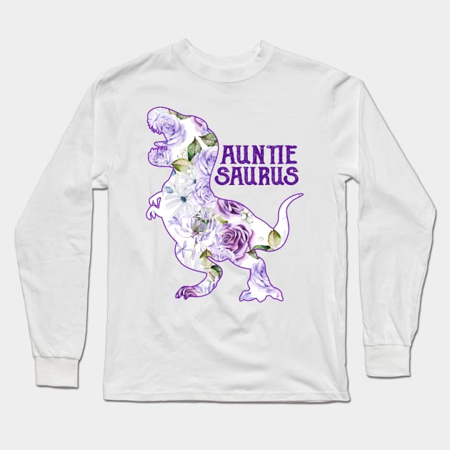 Auntiesaurus Long Sleeve T-Shirt by PrettyPittieShop